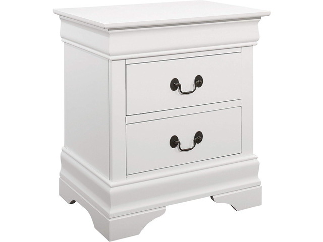 Coaster Fine Furniture Louis Philippe 2-Drawer Nightstand White 204692