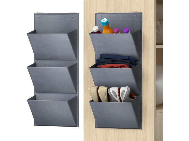 Wall Mounted Hanging Organizer 2Pack,Shoes Rack/Can Store 6Pairs of Plus-Size Sneakers,Also Stores Boots. with Sticky Hanging Mounts, Shoes...