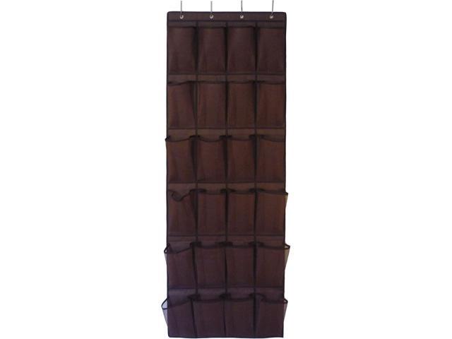 Roomganize Large Over the Door Shoe Organizer for Mens Sneakers (Bison brown)