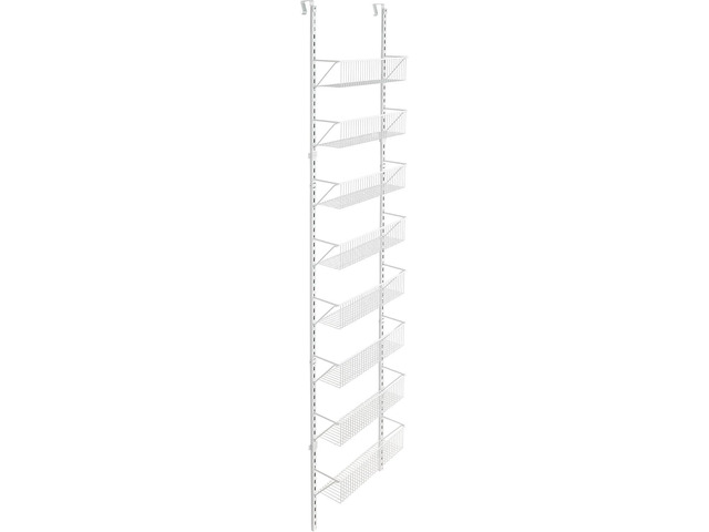 ClosetMaid 97535 Wall or Door Adjustable (8) Basket Organizer, 6.614-Inch D x 77.165-Inch H x 17.992-Inch W, White