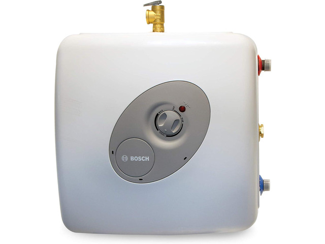 Bosch Electric Mini-Tank Water Heater Tronic 3000 T 7-Gallon (ES8) - Eliminate Time for Hot Water - Shelf, Wall or Floor Mounted
