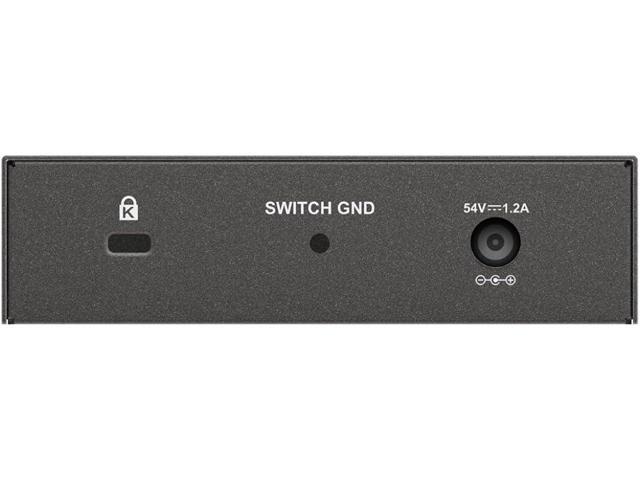 D-Link 5-Port Gigabit PoE+ Unmanaged/Plug and Play (60W Total PoE Budget 4xPort) Metal Compact Desktop Switch - (DGS-1005P)