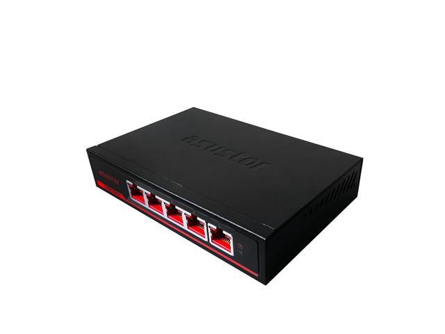 Asustor 5 Port 2.5G Unmanaged Ethernet Network Switch, Plug and Play, Wall-Mount, Fanless (ASW205T)