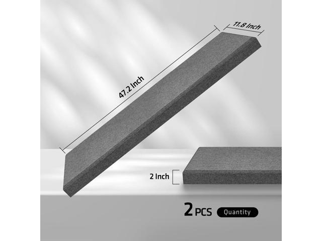 UMIACOUSTICS 2 PCS Fiberglass Acoustic Panels, 48x12x2 Inches Sound Absorbing Panels, Self-adhesive Sound Proof Panels for Studios, Office, Home...