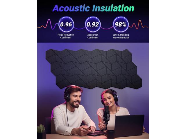 Topnaca 18 Pack Soundproof Wall Panels - Acoustic Panels Sound Absorbing Self-Adhesive Sound Proof Panels for Walls, Dynamic Sound Proof Foam...