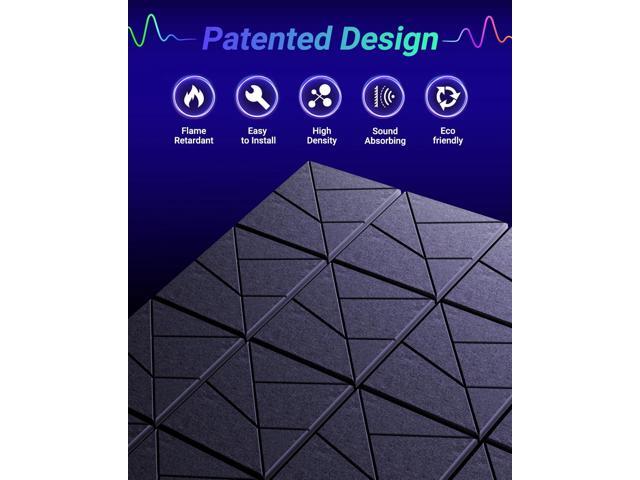 Topnaca 18 Pack Soundproof Wall Panels - Acoustic Panels Sound Absorbing Self-Adhesive Sound Proof Panels for Walls, Dynamic Sound Proof Foam...