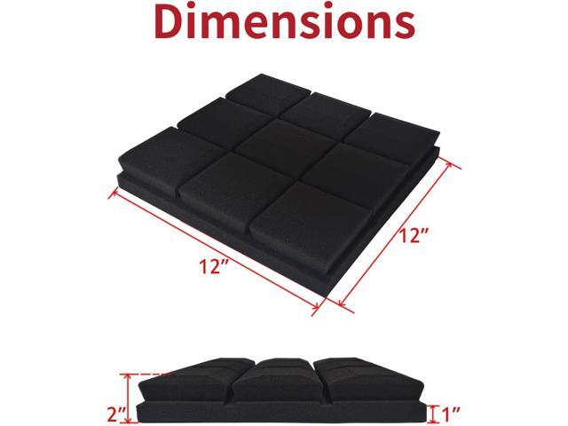 24 PACK Sound Proof Foam Panels 2'×12'×12' - High-Density Acoustic Foam - Flame Retardant Soundproof Foam - Sound Proof Panels for Walls for Noise...