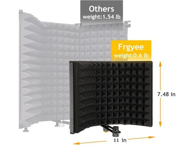 Microphone Isolation Shield, Foldable Mic Sound Absorbing Foam for Condenser Microphone Mic Arm Stand Recording Equipment Studio, High Density...