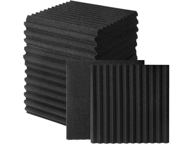 50 Pack Acoustic Foam Panels 1' X 12' X 12' Wedge Soundproof Studio Foam for Walls Sound Absorbing Panels Sound Insulation for Studio (50 Pack, Black)