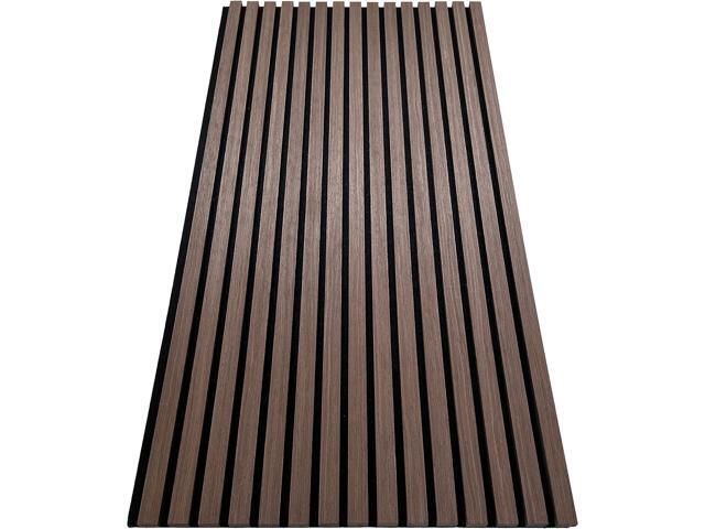 Wood Slat Wall Panel, Easy Installation, Versatile, Enhanced Acoustic Design, Suitable for Living Room, Bedroom, Kitchen & Offices (2 Pcs, Black...
