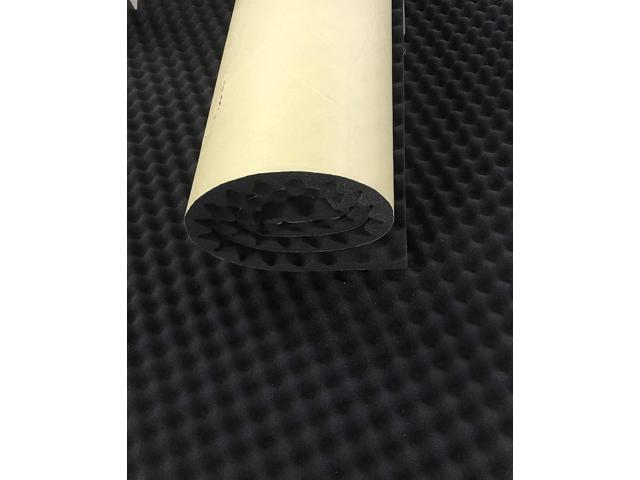 BookishBunny Self Adhesive High Density Acoustic Foam Egg Crate Panel Studio Foam Wall Panel 39' x 78' (1.5' Black)