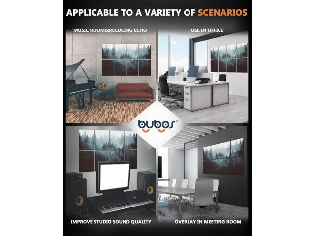 BUBOS 8 Pack Art Acoustic Panels Soundproof Wall Panels,48X32Inches Sound Absorbing Panels,Decorative Acoustical Wall Panels, Acoustic Treatment...