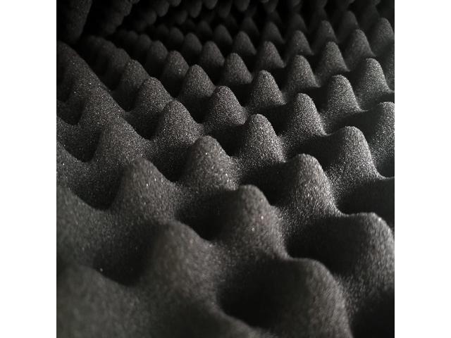 Yaolabjer 48'X 24'X 2' Egg Crate Foam Panel, Black Sound Proof Foam Panels, Acoustic Foam, Noise Cancelling Foam Studio Foam Panel, Sound Panels...