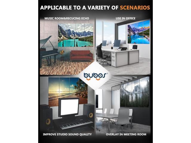 BUBOS 8 Pack Art Acoustic Panels Soundproof Wall Panels,48X32Inches Sound Absorbing Panels,Decorative Acoustical Wall Panels, Acoustic Treatment...