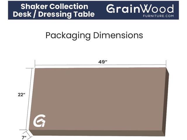 Grain Wood Furniture Shaker 44' Desk/Dressing Table, Cherry