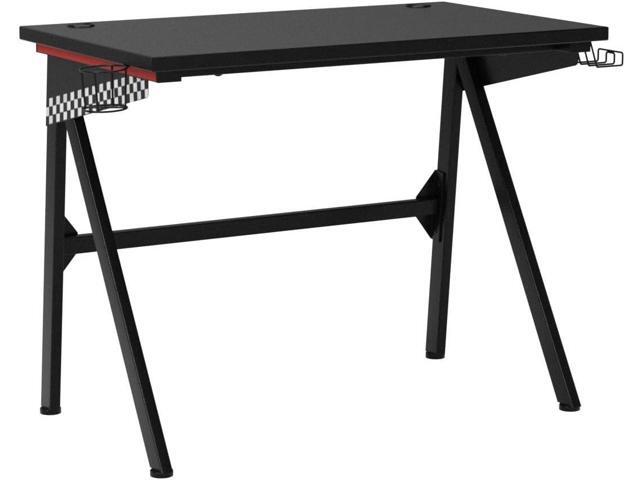 Tangkula Computer Desk Gaming Desk, E Sports Gamer Table, Professional Gamer Workstation with Cup Holder, Headphone Hook, Ergonomic PC Gaming...