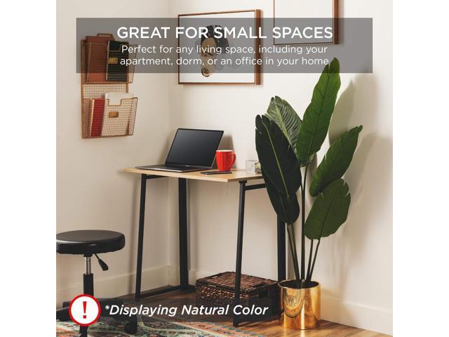 Best Choice Products 31.5in Folding Drop Leaf Desk Table, Computer Workstation for Home Office w/Wood Table Top, Back Shelf, Portable, Space Saving...