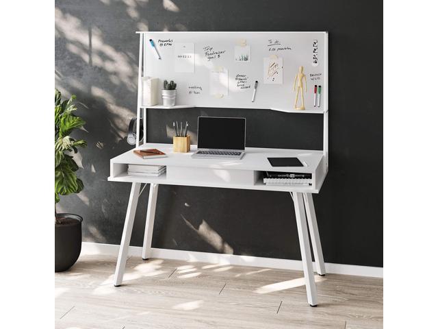 Techni Mobili Study Computer Storage & Magnetic Dry Erase White Board Home Office Desk