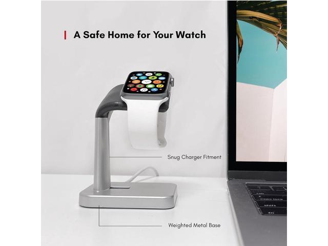 Macally Apple Watch Stand for Series Ultra, 9, 8, 7, 6, 5, 4, 3, 2, 1, SE (44mm, 42mm, 40mm, 38mm) - Sleek Nightstand for Apple Watch Charger Stand...