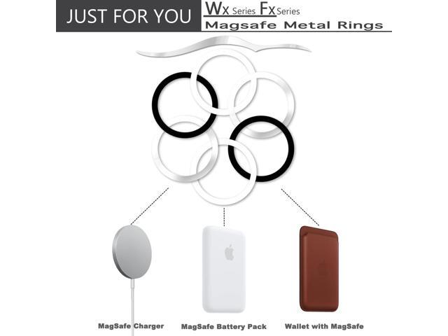 WYNK Universal Metal Rings 6 PCS Compatible for Apple Magsafe Charger/Wallet/Battery Pack, Compatible with iPhone 15/14/13/12...