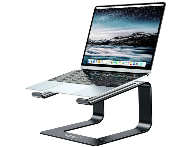 Laptop Stand for Desk, Black, Up to 15.6' Laptop Ergonomic Computer Stand Riser Holder for MacBook Air Pro, Dell, HP, Lenovo, Samsung, Alienware