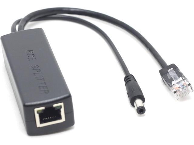 DC 5V 2.4A Active PoE Splitter Power Over Ethernet 802.3af 5.5x2.1mm