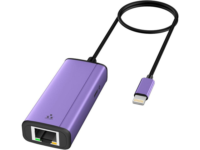 Lightning to 1000Mbps Ethernet Adapter, IVSHOWCO 2 in 1 iPhone iPad to RJ45 Ethernet LAN Network Adapter with Charging Port, 1 Gigabit High...