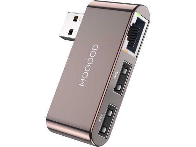USB to Ethernet Adapter 2-Port USB Hub with RJ45 10/100 Ethernet LAN Network Adapter RJ45 Internet Adapter USB-A to LAN Network RJ45 Port Driver.