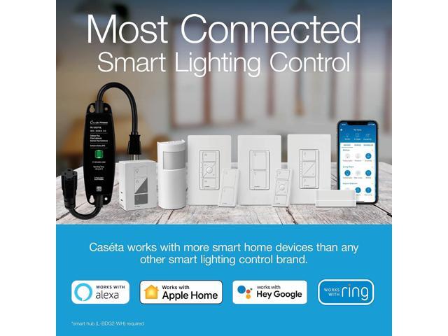 Lutron Caseta Smart Lighting Smart Hub Repeater, Expands The Range of Caseta Up to 60 Feet, Works w/ Alexa, Apple Homekit, Google Home, PD-REP-WH,...