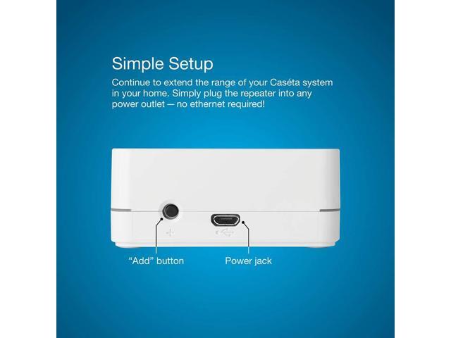 Lutron Caseta Smart Lighting Smart Hub Repeater, Expands The Range of Caseta Up to 60 Feet, Works w/ Alexa, Apple Homekit, Google Home, PD-REP-WH,...