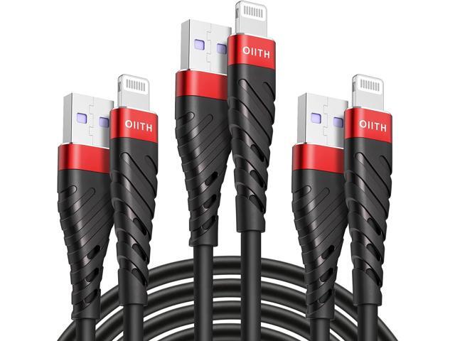 OIITH Apple MFi Certified iPhone Charger Cable 3 Pack 10 Ft, Extra Long Lightning Charging Cord, Fast 2.4A iPhone USB Cord Compatible with...