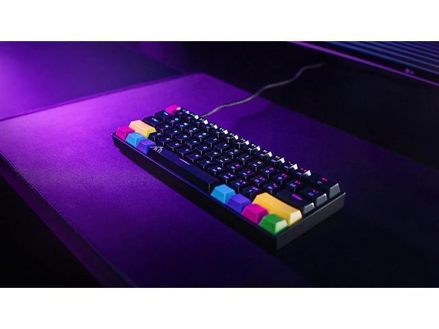 ASCENY One - Hot-Swappable 60% Mechanical Keyboard with Extra Colorful Keycaps, RGB Lights, Spill Proof, Optical Switches (Gateron Blue)