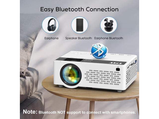 Mini Projector, Upgraded 9500 Lumens Bluetooth Projector with 100' Screen, 1080P Full HD Portable Projector, Movie Projector Compatible with TV...
