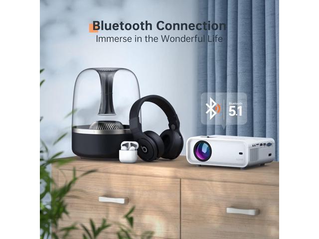 Mini Projector with 5G WiFi and Bluetooth W/ Tripod & Bag, ALVAR 9000 Lumens Portable Outdoor Movie Projector 240' Display & 1080P Supported,...