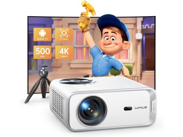 Electric Focus + Free TripodAndroid TV 4K Projector with Wifi6 & Bluetooth,Native 1080P Home Theater Movie Projector,4P Keystone Correction &...