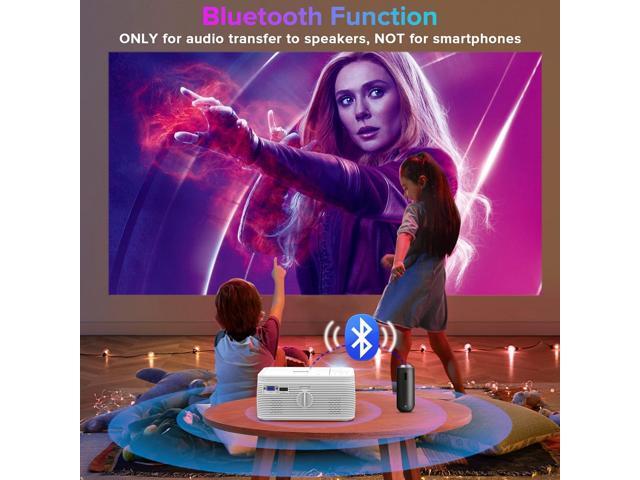 BIGASUO HD 9000L Bluetooth Projector Built in DVD Player, Mini Projector 1080P and 250Supported with Tripod/ Carry Bag, Projector Compatible w/ TV...