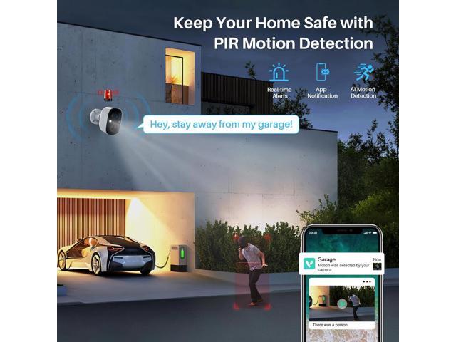 Security Cameras Wireless Outdoor, Outside Cameras for Home Security with AI Motion Detection, Recharge Battery Powered, 2K Color Night Vision,...