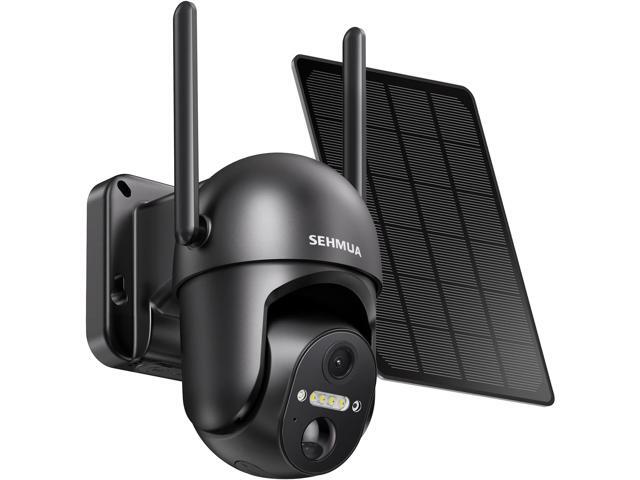 Solar Security Cameras Wireless Outdoor, 2K 360° View Battery Powered Outdoor Camera, WiFi Home Security with Spotlight Color Night Vision, PIR Sensor