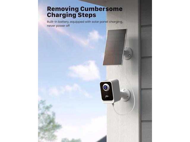 Security Cameras Wireless Outdoor Solar: Battery Power Cameras for Home Security WiFi Seguridad Camara System Kit Surveillance Monitor with Motion...