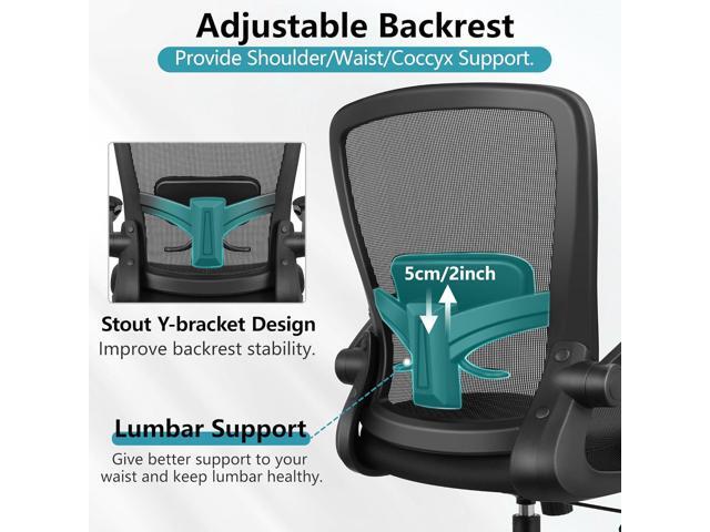 FelixKing Office Chair, Ergonomic Desk Chair Breathable Mesh Chairs Adjustable High Back Lumbar Support Flip-up Armrests, Executive Rolling Swivel...