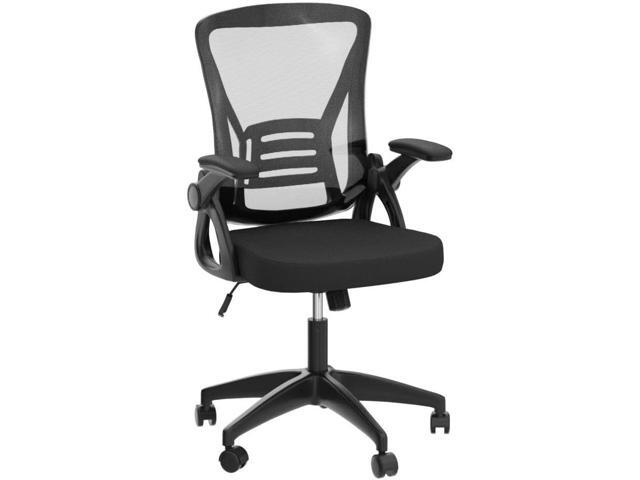 naspaluro Ergonomic Office Chair, Mid Back Desk Chairs with Adjustable Height, Swivel Chair with Flip-Up Arms and Lumbar Support, Breathable Mesh...