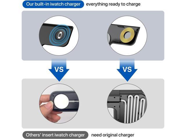 Wireless Charger, 3 in 1 Wireless Charging Station, Fast Wireless Charger Stand for iPhone 15 14 13 12 11 Pro Max XR XS 8 Plus, for Apple Watch 8 7...