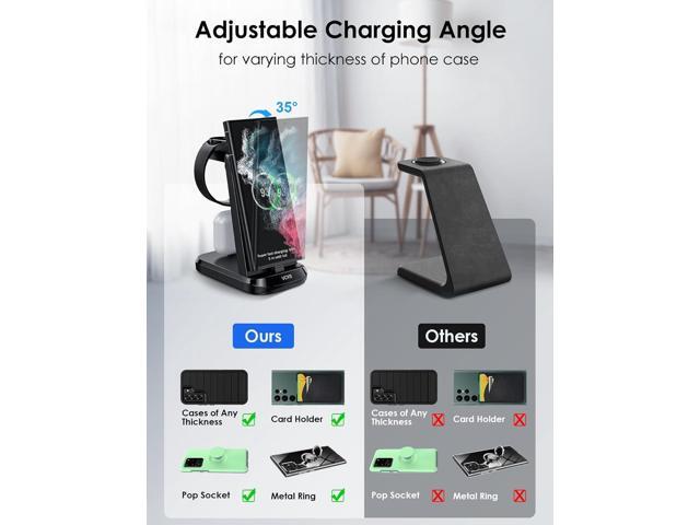 36W USB C Super Fast Charging Station for Samsung Phones Watches Earbuds, VCVS 3 in 1 Wireless Charger for Samsung Galaxy Watch 6/5/4/3, Galaxy...