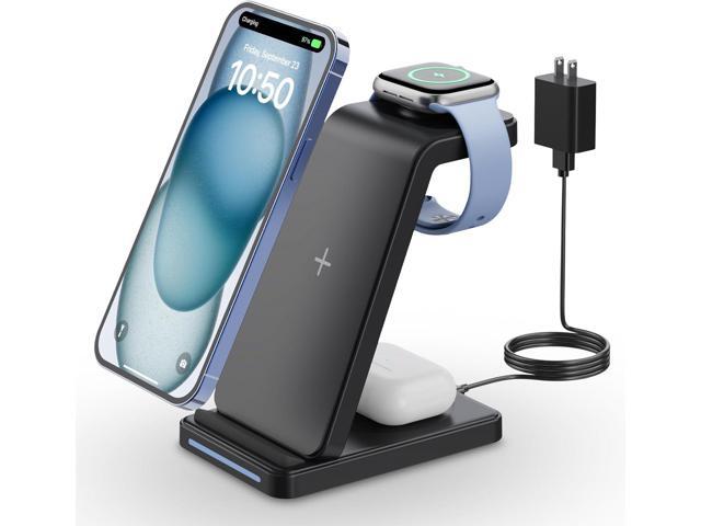 3 in 1 Wireless Charging Station, Wireless Charger Stand for Multiple Apple Devices, Wireless Charger for iPhone 15 14 13 12 11 Pro Max XS XR 8,...
