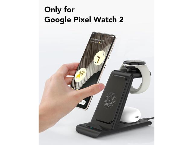 Upgraded 3 in 1 Wireless Charger for Google Pixel Watch 2/Fitbit Versa 4/Versa 3/Sense 2, Pixel 8/7/6 (pro)/7a/5, Pixel Buds Pro, Wireless Charging...
