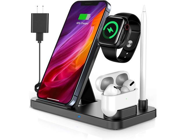 Wireless Charging Stand, 4 in 1 Fast Portable Magnetic Charger Station for iPhone 15, 14,13,12,11/Pro/Max/Plus, X,XR, XS/Max,SE, Compatible with...