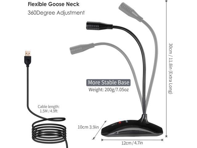 USB Microphone for PC, Computer Microphone, PC Microphone with Mute Button & LED Indicator, Laptop Desktop Condenser Mic, Great for Podcast,...