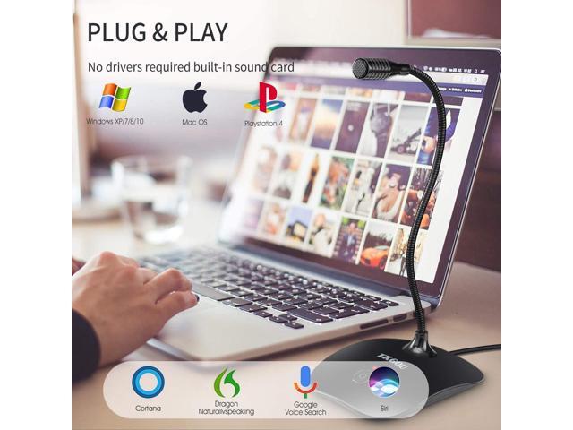 USB Microphone for PC, Computer Microphone, PC Microphone with Mute Button & LED Indicator, Laptop Desktop Condenser Mic, Great for Podcast,...