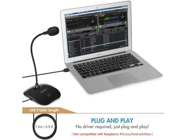 USB Microphone for PC, Computer Microphone, PC Microphone with Mute Button & LED Indicator, Laptop Desktop Condenser Mic, Great for Podcast,...