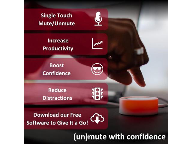 MuteMe - Illuminated Capacitive Touch Mute Button for Zoom, Teams, Google Meet & More (As Seen on Shark Tank)! Free Windows / Mac Software Required...